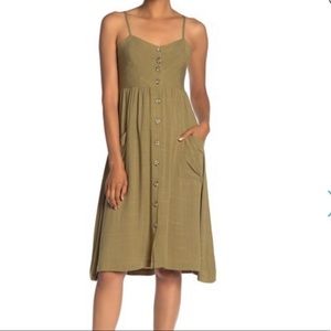 Good Luck Gem Olive Green Dress•NWOT•szM